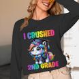 Graduation I Crushed 2nd Grade Unicorn Girls Grad Magical Unisex Long Sleeve T-Shirt