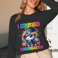 Graduation I Crushed Kindergarten Unicorn Girls Grad Magical Unisex Long Sleeve T-Shirt