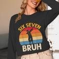 Graduation Six Seven Bruh Dabbing 67 Meme 6 7 Boys Kids Unisex Long Sleeve T-Shirt