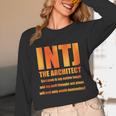 INTJ Architect Personality Introvert Sarcastic Orange Unisex Long Sleeve T-Shirt