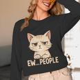 Introvert Anime Cat Ew People Unisex Long Sleeve T-Shirt Introvert Anime Cat Ew People Unisex Long Sleeve T-Shirt