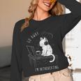 Introvert Cat With Coffee On Computer Antisocial Emo Goth Unisex Long Sleeve T-Shirt Introvert Cat With Coffee On Computer Antisocial Emo Goth Unisex Long Sleeve T-Shirt