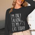 Introvert Cat Lover Kitten Kitty Cat Mom Cat Dad Pet Lover Unisex Long Sleeve T-Shirt