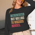 Introvert Cute Horse Lover Horse Riding Equestrian Unisex Long Sleeve T-Shirt Introvert Cute Horse Lover Horse Riding Equestrian Unisex Long Sleeve T-Shirt