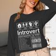 Introvert Label Antisocial Loner Socially Awkward Unisex Long Sleeve T-Shirt Introvert Label Antisocial Loner Socially Awkward Unisex Long Sleeve T-Shirt