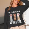 Introvert Unite Kitty Paws Raise Introverted Gathering Unisex Long Sleeve T-Shirt Introvert Unite Kitty Paws Raise Introverted Gathering Unisex Long Sleeve T-Shirt