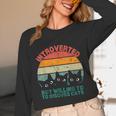 Introverted But Willing To Discuss Cats Unisex Long Sleeve T-Shirt