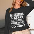 Introverts Unite Quiet Observer Introverted Antisocial Unisex Long Sleeve T-Shirt