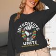 Introverts Unite Separately Own Homes Emblem Unisex Long Sleeve T-Shirt Introverts Unite Separately Own Homes Emblem Unisex Long Sleeve T-Shirt
