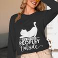 It's Way Too Peopley Outside Cute Cat Introvert Unisex Long Sleeve T-Shirt It's Way Too Peopley Outside Cute Cat Introvert Unisex Long Sleeve T-Shirt