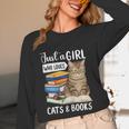Just a Girl Who Loves Cats And Books Unisex Long Sleeve T-Shirt Just a Girl Who Loves Cats And Books Unisex Long Sleeve T-Shirt