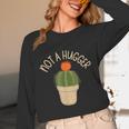 Kawaii Grumpy Cactus Not a Hugger Plant Introvert Unisex Long Sleeve T-Shirt