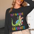 Kids 1st Grade Graduate Dinosaur Trex 1st Grade Graduation Unisex Long Sleeve T-Shirt