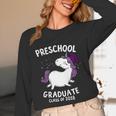 Kids Class Of 2018 Unicorn Preschool Graduation For Girls Unisex Long Sleeve T-Shirt