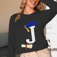 Kids Initial J Letter For Boys Preschool Graduation Kindergarten Unisex Long Sleeve T-Shirt