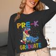 Kids Pre-K Graduate Dinosaur T-Rex Pre Kindergarten Graduation Unisex Long Sleeve T-Shirt