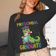 Kids Preschool Graduate T-Rex Dinosaur Preschool Graduation Unisex Long Sleeve T-Shirt