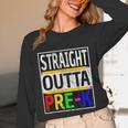 Kids Straight Outta Pre-K Graduation Unisex Long Sleeve T-Shirt