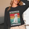 Labrador Retriever Introvert White Lab Unisex Long Sleeve T-Shirt