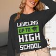 Leveling Up To High School Tee Shirt Gaming Graduation Unisex Long Sleeve T-Shirt