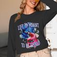 Life Meant To Fished Introvert Sayings Antisocial Quotes Unisex Long Sleeve T-Shirt