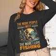 I Love Fishing Bigfoot Fisherman Introvert Sarcastic Unisex Long Sleeve T-Shirt