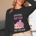 Low Social Battery Cute Snail With House Introvert Cozy Home Unisex Long Sleeve T-Shirt