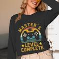 Master's Level Complete Vintage Video Gamer Graduation Unisex Long Sleeve T-Shirt