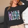 I Like Music More Than People Introvert Musician Retro Unisex Long Sleeve T-Shirt