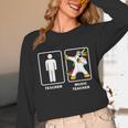 Music Teacher Dabbing Unicorn Graduation Shirt Unisex Long Sleeve T-Shirt