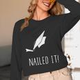 Nailed It Shirt Cute Graduation Grad Cap Unisex Long Sleeve T-Shirt