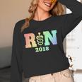 Nurse Graduation Shirt RN Est 2018 Rainbow Tshirt Unisex Long Sleeve T-Shirt