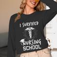 Nursing School Graduation Shirt I Survived RN Gift Unisex Long Sleeve T-Shirt