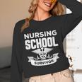 Nursing School Survivor Senior Nurse Graduation TShirt Unisex Long Sleeve T-Shirt