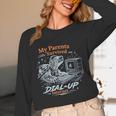My Parents Survived Dial Up Internet Nostalgia Turtle Unisex Long Sleeve T-Shirt
