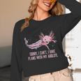 I Have Plans With My Axolotl Salamander Introvert Unisex Long Sleeve T-Shirt