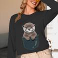 Pocket Otter Lover Introvert Cute Animal Fun Surprise Unisex Long Sleeve T-Shirt Pocket Otter Lover Introvert Cute Animal Fun Surprise Unisex Long Sleeve T-Shirt