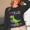 Pre k Graduation We Are Done Class 2023 Pre-k Dinosaur Boys Unisex Long Sleeve T-Shirt