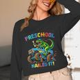 Preschool Graduation Monster Truck Dinosaur Boys Dino Tee Unisex Long Sleeve T-Shirt