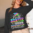 Proud Auntie Of Kindergarten Graduate 2025 Graduation Auntie Unisex Long Sleeve T-Shirt