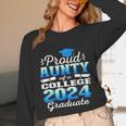 Proud Aunty Of 2024 College Graduate Family 24 Graduation Unisex Long Sleeve T-Shirt