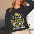 Proud Grandpa Of Two 2025 Graduates Graduation Family Unisex Long Sleeve T-Shirt