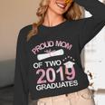 Proud Mom Of Two 2019 Graduates Twin Mama Mother Graduation Unisex Long Sleeve T-Shirt