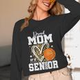 Proud Senior Mom Class Of 2026 Basketball Graduation Leopard Unisex Long Sleeve T-Shirt