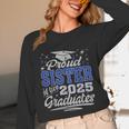 Proud Sister Of Two Class Of 2025 Graduates Twins Graduation Unisex Long Sleeve T-Shirt