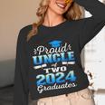 Proud Uncle Of Two 2024 Graduate Class 2024 Graduation Unisex Long Sleeve T-Shirt
