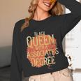 Queen Associate Degree Afrocentric GraduationShirt Unisex Long Sleeve T-Shirt