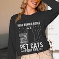 Read Banned Books Pet Cats Fight Evil Read Banned Books Unisex Long Sleeve T-Shirt