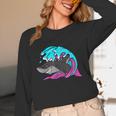 Retro 80s Shark Whale Diving Nostalgia Shark Party Unisex Long Sleeve T-Shirt