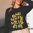 Retro Anti Social Club Bees Introvert Women Men Unisex Long Sleeve T-Shirt